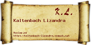Kaltenbach Lizandra névjegykártya